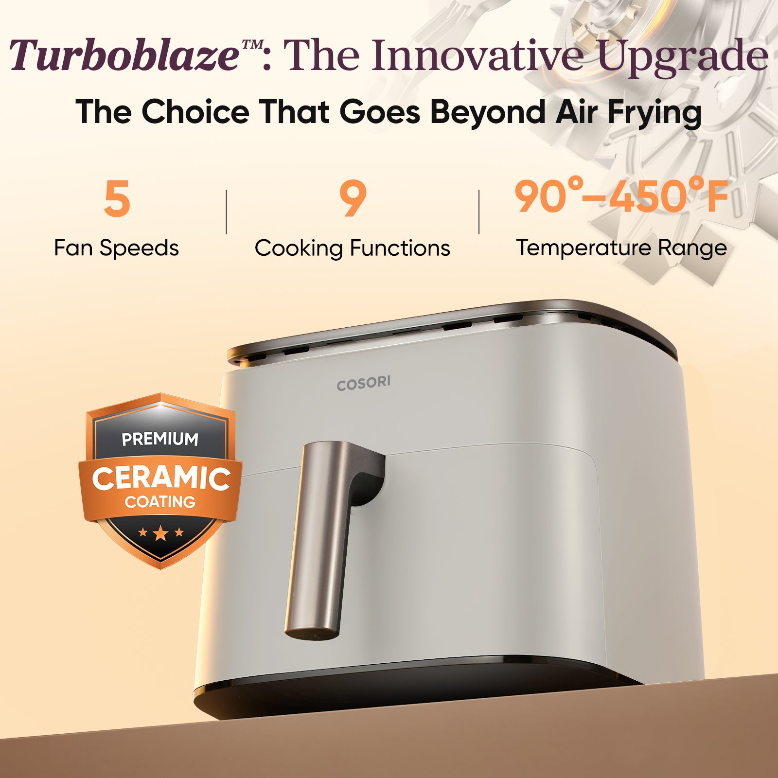 TurboBlaze™ 6.0-Quart Air Fryer - Light Gray - Image 2