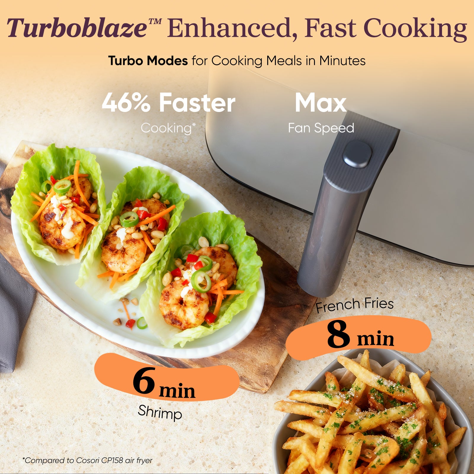 TurboBlaze™ 6.0-Quart Air Fryer - Light Gray - Image 6