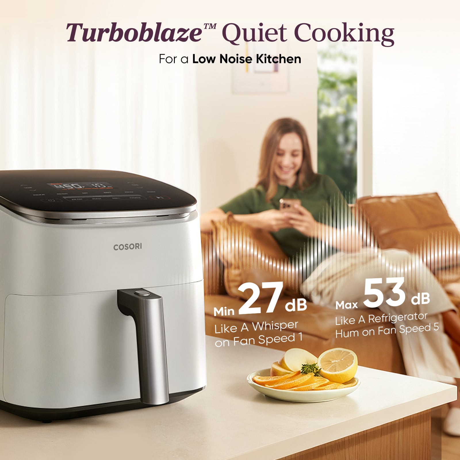 TurboBlaze™ 6.0-Quart Air Fryer - Light Gray - Image 7