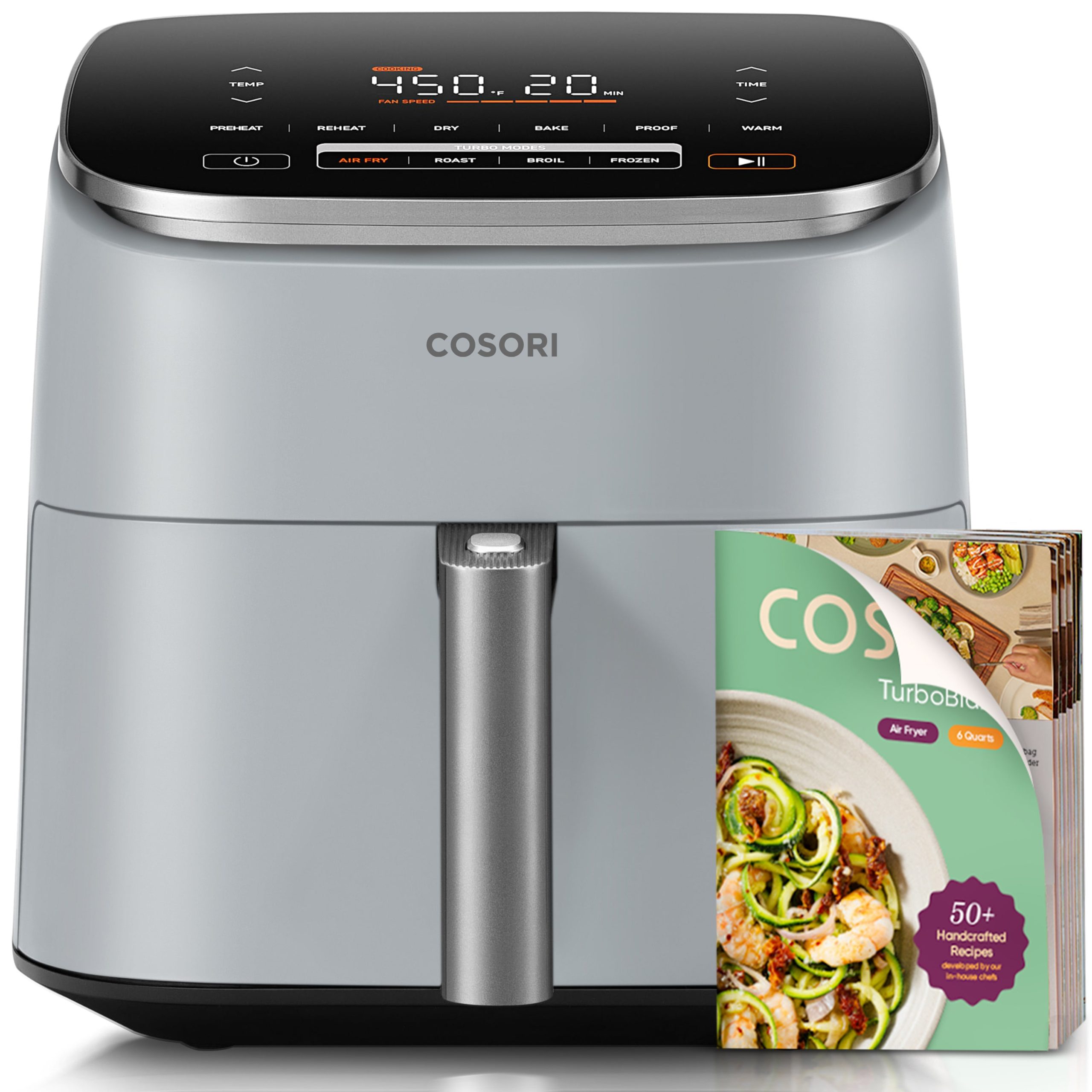 TurboBlaze™ 6.0-Quart Air Fryer - Light Gray