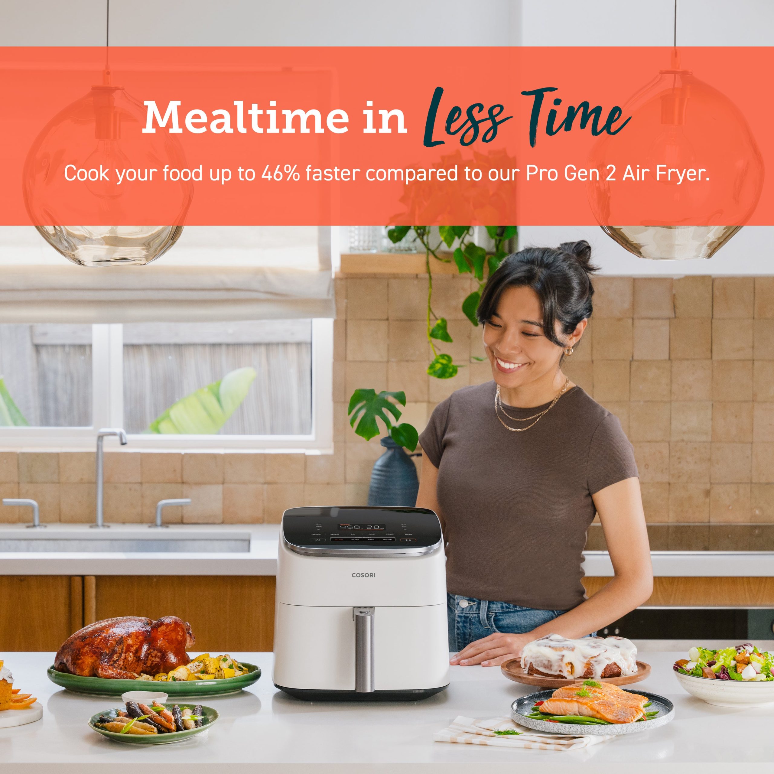 TurboBlaze™ 6.0-Quart Smart Air Fryer - Cream - Image 3