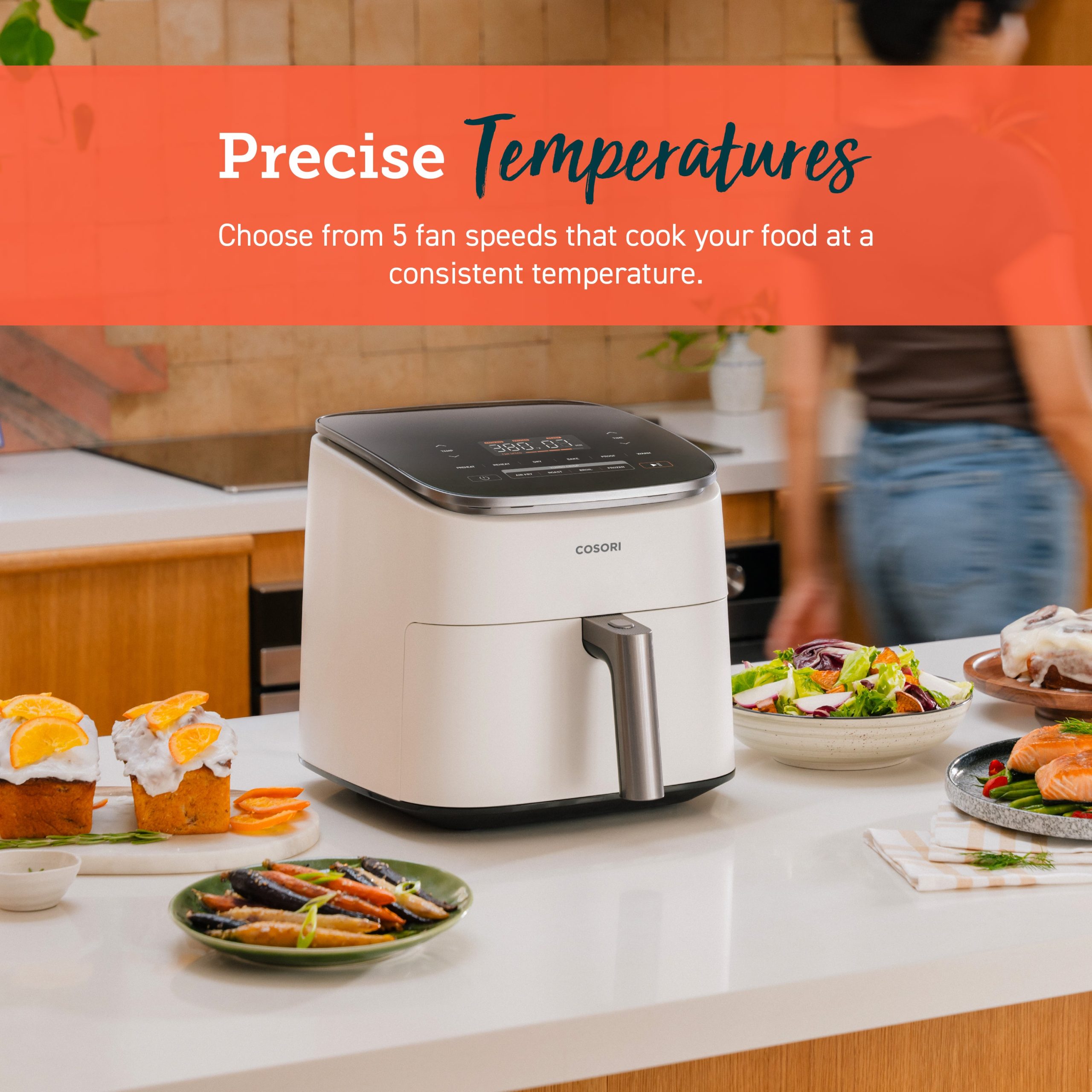 TurboBlaze™ 6.0-Quart Smart Air Fryer - Cream - Image 4